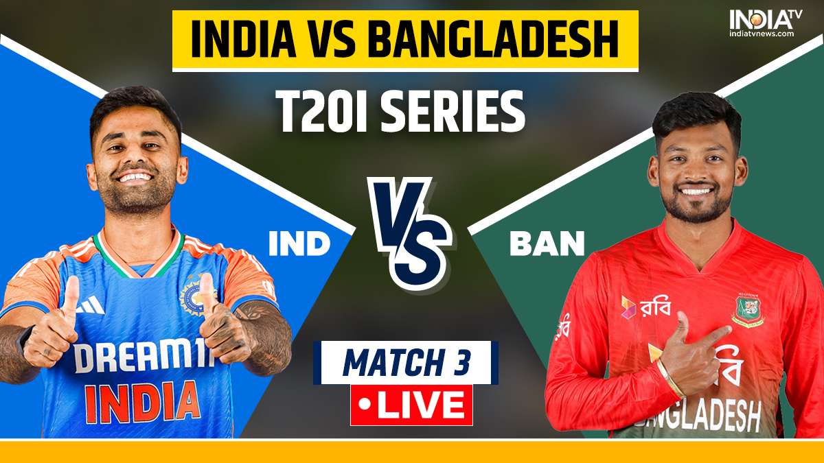 IND vs BAN Live Update: भारत बनाम बांग्लादेश तीसरा टी20 मैच