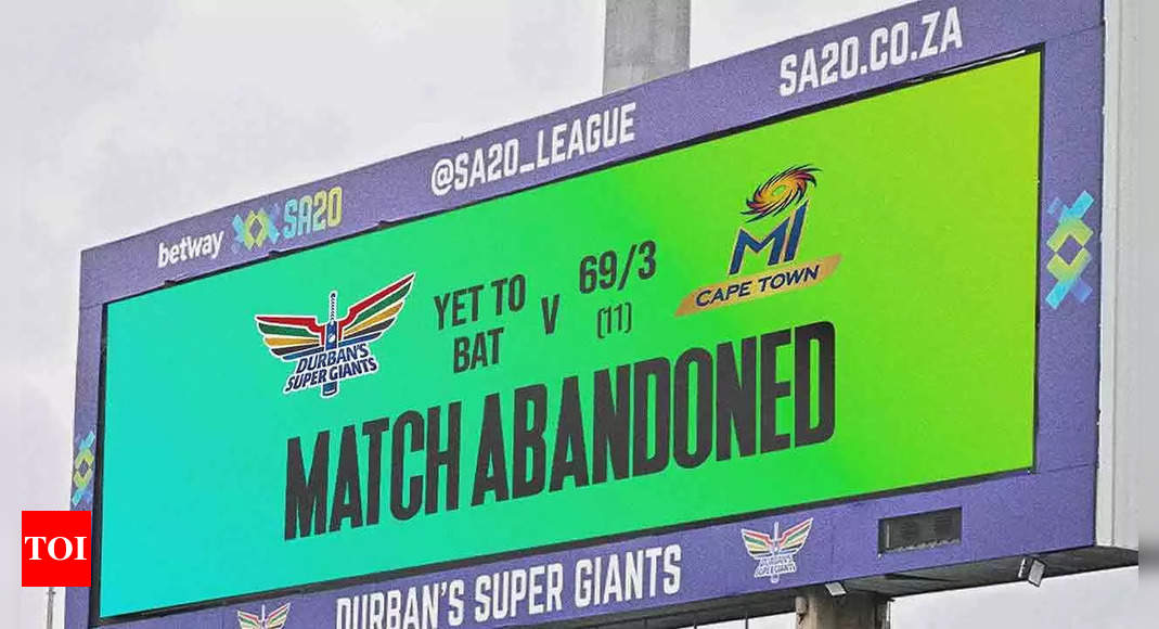 SA20: MI Cape Town playoffs hopes strengthen after washout against Durban Super Giants | Cricket News